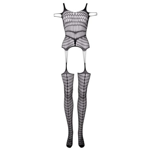 Le Désir - fekete necc fehérnemű overál (S-XL)
