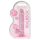 RealRock - átlátszó élethű dildó (pink, 17 cm)