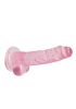 RealRock - átlátszó élethű dildó - pink (17cm)