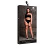 Le Désir Plus Size - 3 részes fekete fehérnemű szett (XL-4XL)