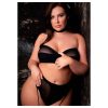 Le Désir Plus Size - 3 részes fekete fehérnemű szett (XL-4XL)