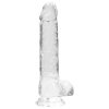 RealRock - átlátszó élethű dildó - átlátszó (19cm)
