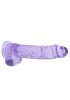 RealRock - átlátszó élethű dildó (lila, 22 cm)