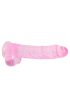 RealRock - átlátszó élethű dildó (pink, 22 cm)
