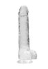 RealRock - átlátszó élethű dildó - átlátszó (22cm)
