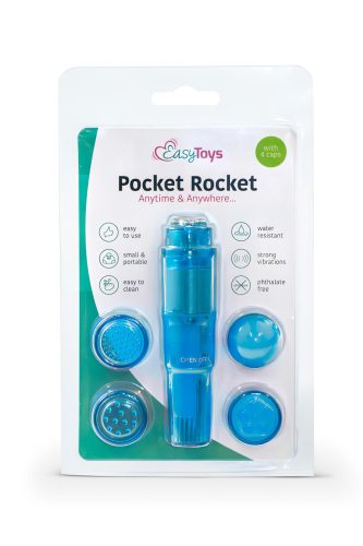 EasyToys Pocket Rocket - vibrátoros szett (kék, 5 részes)