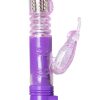 EasyToys Butterfly - forgó-lökő vibrátor (lila)