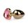 EasyToys Metal No.3 - anál plug (arany-pink, 2,5 cm)