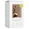 EasyToys Metal No.8 - anál plug szíves talppal (arany-pink, 3,5 cm)