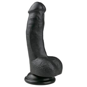 Easytoys - tapadókorongos, herés dildó (15cm) - fekete