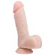 Easytoys - tapadókorongos, herés dildó (17,5cm) - natúr