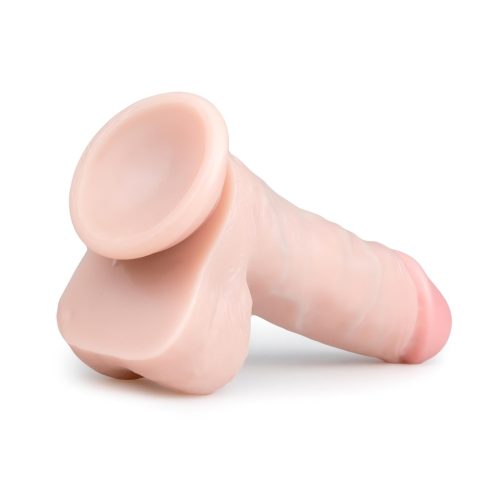 Easytoys - tapadókorongos, herés dildó (17,5cm) - natúr