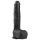 EasyToys - tapadókorongos, herés nagy dildó (29,5 cm, fekete)