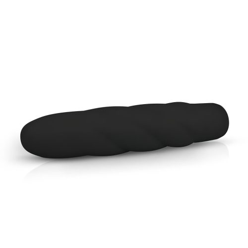 EasyToys Power Vibe - csavart szilikon rúdvibrátor (fekete)