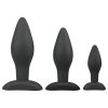 EasyToys Rocket - anál plug szett (fekete, 3 részes)