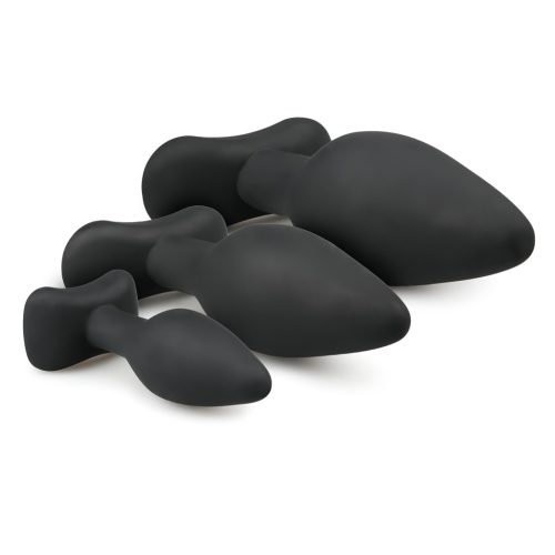 EasyToys Rocket - anál plug szett (fekete, 3 részes)