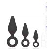 EasyToys - gyűrűs anál plug szett - 3 db (fekete)