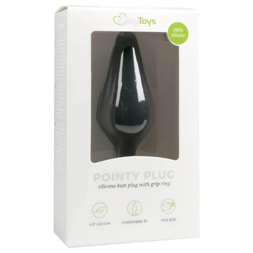 EasyToys Pointy Plug S - anál plug (fekete) - kicsi