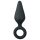 EasyToys Pointy Plug - gyűrűs anál plug - közepes (fekete)