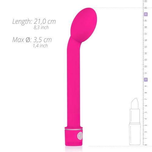 EasyToys Slim - vékony, hajlított fejű G-pont vibrátor (pink)