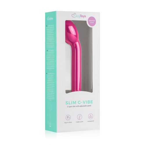 EasyToys Slim - vékony, hajlított fejű G-pont vibrátor (pink)