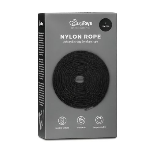 EasyToys Rope - bondage kötél (5 m, fekete)