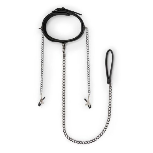 EasyToys - bimbócsipesz, nyakörv és póráz bondage szett (4 részes)