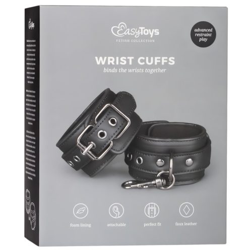 EasyToys - műbőr bilincs (fekete)