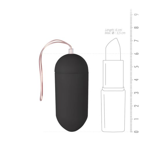 EasyToys - hordható távirányítós vibrotojás (fekete)