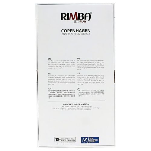 Rimba Copenhagen - anál plug szett (fekete, 2 db)