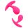 Rimba Copenhagen - butt plug szett (pink, 2 db)