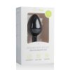 EasyToys Diamond - fehér köves anál plug (közepes, fekete)