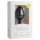 EasyToys Diamond - fehér köves anál plug (közepes, fekete)