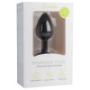EasyToys Diamond - fehér köves anál plug (kicsi, fekete)