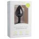 EasyToys Diamond - fehér köves anál plug (kicsi, fekete)