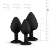 EasyToys Diamond - anál plug szett (fekete)