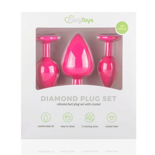 EasyToys Diamond - anál plug szett (pink)
