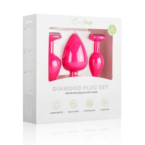 EasyToys Diamond - anál plug szett (pink)