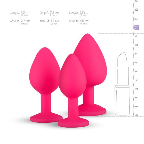 EasyToys Diamond - anál plug szett (pink)