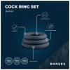 Boners - péniszgyűrű szett - 3 db (szürke)