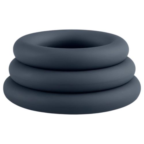 Boners - péniszgyűrű szett - 3 db (szürke)