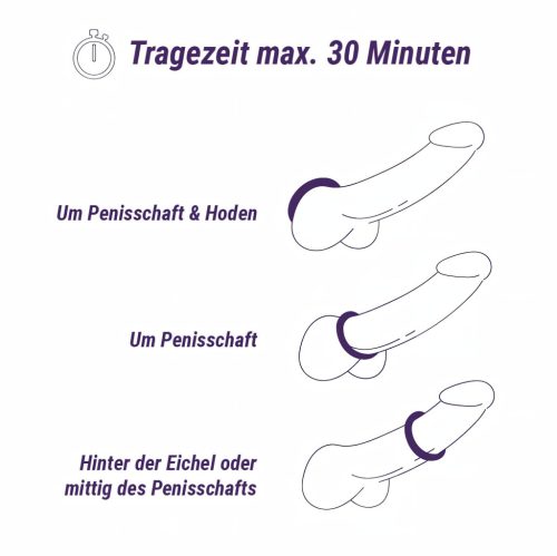 Boners - szilikon péniszgyűrű szett - 6 db (szürke)