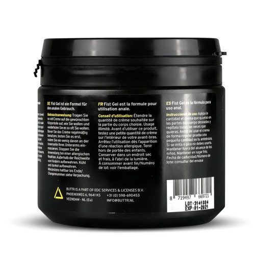 BUTTR Fisting Gel - öklöző, vízbázisú síkosító gél (500 ml)
