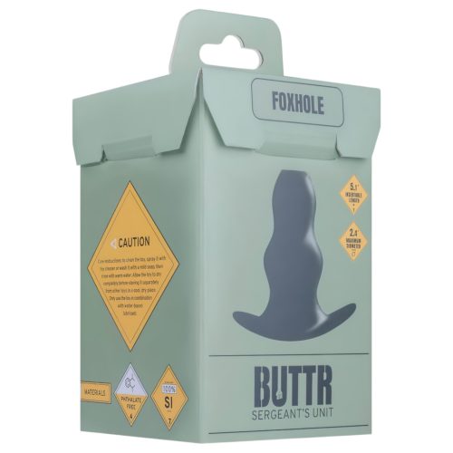 BUTTR Foxhole - üreges análtágító dildó (fekete)