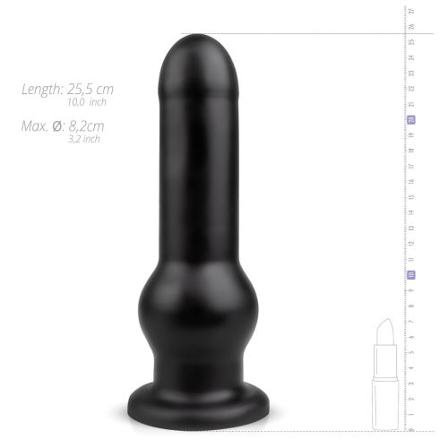 BUTTR Tactical I - tapadókorongos dildó (fekete)