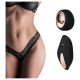 Pantyrebel - fekete akkus, rádiós csipke tanga vibrátor (S-L)