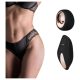 Pantyrebel - fekete high-leg bugyi + rádiós vibrátor (S-L)