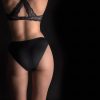 Pantyrebel - fekete high-leg bugyi + rádiós vibrátor (S-L)