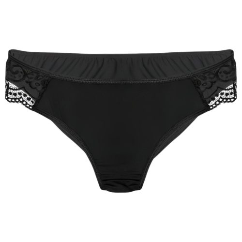 Pantyrebel - fekete high-leg bugyi + rádiós vibrátor (S-L)
