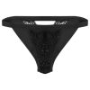 Pantyrebel - fekete akkus, rádiós tanga vibrátor nőknek (S-L)